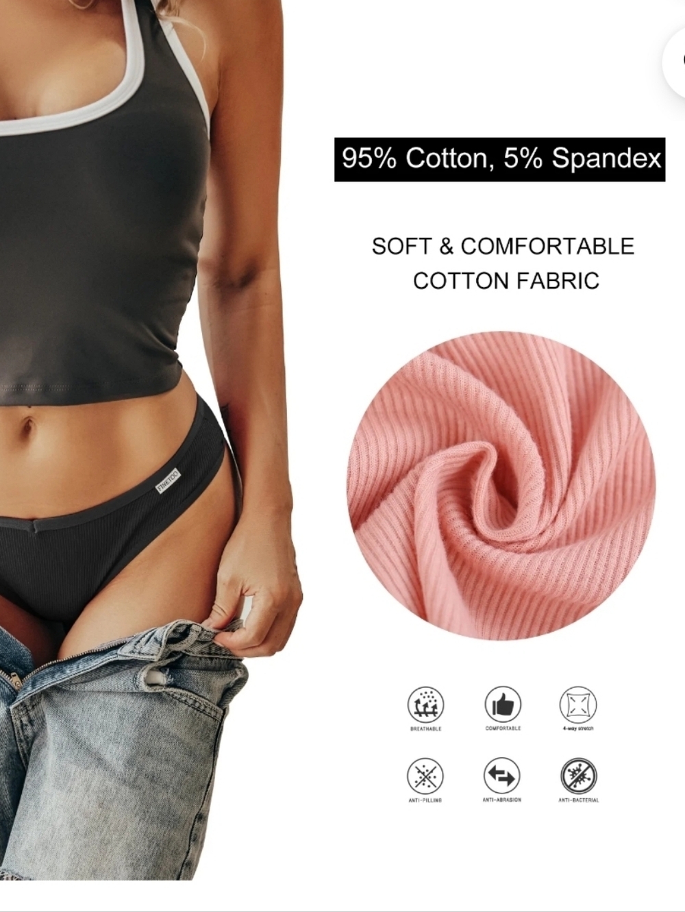 Everyday Ribbed Cotton Briefs Multi-Pack - Picture 2 of 5